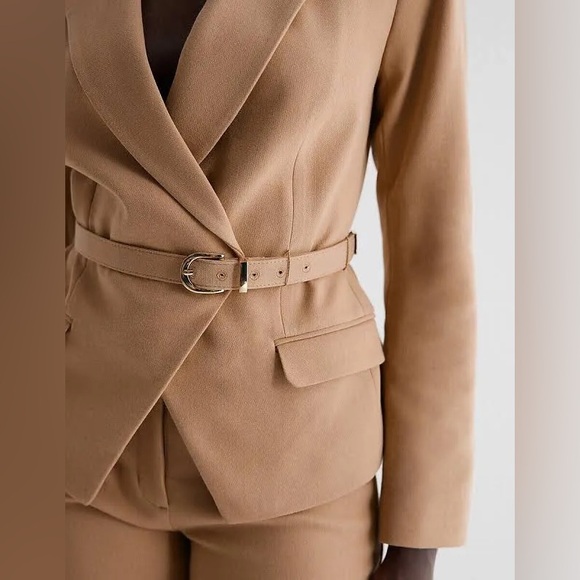 EXPRESS Double-Breasted Belted Blazer Jacket NWT - Picture 2 of 14